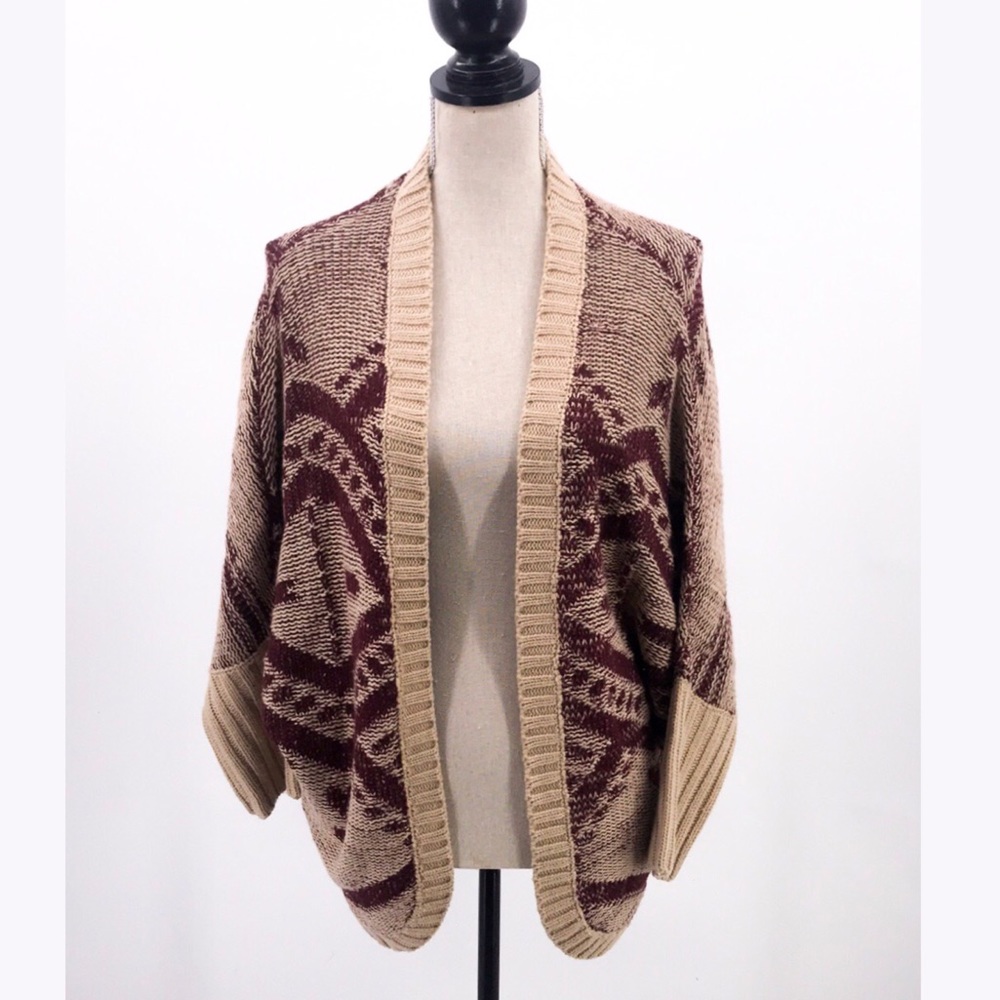 Blu Pepper Aztec Dolman Open Cardigan - Picture 3 of 8